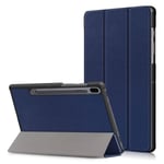 Samsung Galaxy Tab S6 läderfodral med tre flikar - Blå Blå