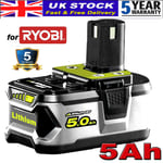 18V 5.0AH For Ryobi One+ Plus P108 Lithium Battery RB18L20 RB18L40 P107 P109 UK