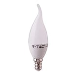 V-TAC Ampoule LED Chip Samsung E14 5,5 W bougie flamme 3000 K, blanc chaud
