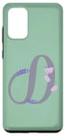 Galaxy S20+ Green Elegant Lavender and Leaf Motif Letter D Case