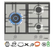 Phoenix PS-450BL Gas Hob Cooktop Stainless Steel Cooker 3 Lamps Propane/Natural