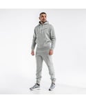 Nike Mens Logo Print Club Tracksuit Set - Grey, Size: Large Cotton - Size Large