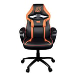 Konix Naruto Shippuden Chaise de Bureau Gaming - Inclinaison siège 15° - Cuir polyuréthane - Motif Konoha - Noir et Orange