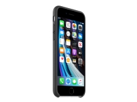 Apple - Baksidedeksel for mobiltelefon - lær - svart - for iPhone 7, 8, SE (2nd generation)