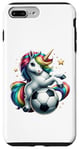 Coque pour iPhone 7 Plus/8 Plus Ballon de football licorne pour garçons filles hommes femmes enfants adultes
