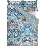 Designers Guild Ikebana Damask Sengesett, 220X220 + 50x60 cm Blå Cotton Percale