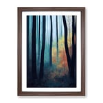 Adventure In The Forest Framed Print for Living Room Bedroom Home Office Décor, Wall Art Picture Ready to Hang, Walnut A2 Frame (64 x 46 cm)