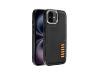 Cool Iphone 16 Milano Case, Black Leatherette/Raised Edges/Wireless Charging 8434847075990