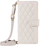Trolsk Crossbody Rhombus Wallet (iPhone 16e) - fodral - Vit