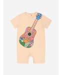 Stella Mccartney Kids Baby Girls Guitar Print Romper in Pink - Size 6M