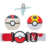 Pokemon Clip and Go Belt Set 2 Pokeballs Wiederball Timer Ball Machollo Figurine