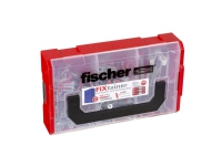 Fischer FIXtainer-DUOPOWER/DUOTEC 200, Expansionsankare, Betong, Metall, Grå, Röd, 90 styck, Låda