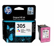 Original HP 305, Tri-Colour Ink Cartridge, Deskjet 2300, 2700 2710 2720, 3YM60AE