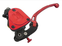 ACCOSSATO Pompe d'embrayage forgée19X20 avec bac intégré, levier articulé long rouge (bouton+levier) pour Suzuki GSX-R 1000 de 2009 à 2015, CC 1000