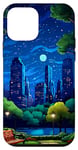 iPhone 12 mini New York City Evening Stars Retro Pixel art Case