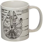 Star Wars Pyramid International "(Millennium Falcon Sketch) "Official Boxed Ceramic Coffee/Tea Mug, 11 oz, Multi-Colour, 315 ml