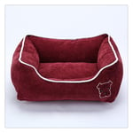 XiYou Pets Bed Dogs Cats for Small Medium Large Crate Pad Deluxe Soft ding Moisture Proof Bottom for All Seasons Puppy House,Red,70X53X20Cm