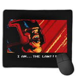 I Am The Law Retro Judge Dredd Customized Designs Non-Slip Rubber Base Gaming Mouse Pads for Mac,22cm×18cm， Pc, Computers. Ideal for Working Or Game