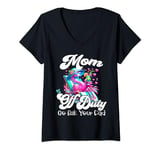Womens Mom Off Duty Go Ask Your Dad Flamingo Sunglasses Mothers Day V-Neck T-Shirt