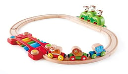 Hape E3825 Music and Monkeys Wooden Train Set - My First Railway