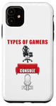 Coque pour iPhone 11 Types of Gamers: PC, Console, Phone Funny Gaming Dad & Teen