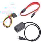3in1 USB 2.0 IDE Sata 5.25 S-ATA 2.5 3.5 tums hårddisk HDD Adapterkabel för PC Laptop Converter