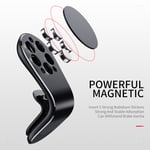 Gear Magnetisk Mobilhållare Svart Vinklad Klämma Fläktgaller
