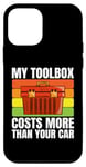 Coque pour iPhone 12 mini My Toolbox Costs More Than Your Car Automobile Mécanicien