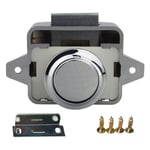 26mm Push Lock Button Catch Lock Motorhome RV Cabinet Cupboard Door Knob, C J6X4