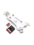 CoreParts Memory card reader - Lightning/USB 2.0/USB-C/micro USB