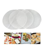 Round Baking Paper 7 Inch,100pcs 18cm Non-Stick Greaseproof Baking Parchment Paper, Bamboo Steamer Paper, Air Fryer Liner, Wax-Paper Beef Burger Discs, for Burger,Patty,Cooking,Grill(18cm(7"))