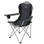 Regatta Kruza Camping Chair With Storage Bag Black Seal Grey, Size: One Size