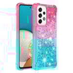 SKALO Samsung A53 5G Kvicksand Glitter Hjärtan TPU-skal - Rosa-T multifärg