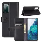 Äkta Läderfodral Samsung Galaxy S20 FE Svart