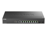D-Link Dms 1250-10Sp - Switch - L2+ - Smart - 8 X 10/100/1000/2.5G (Poe+) + 2 X 10 Gigabit Sfp+ - Skrivbordsmodell - Poe+ (240 W)