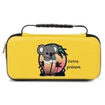 Etui pochette jaune Taperso pour Nintendo Switch Lite avec motif koala style hawaii plage personnalisable