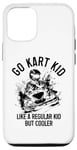 Coque pour iPhone 12/12 Pro Go Kart Kid ressemble à un enfant normal mais plus cool, course amusante
