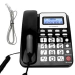 fasient1 Desktop Corded Telephone, Landline Telephone with Big Buttons, Caller ID Display, Phone Calls Record Checking, Calculator, for Home Office Hotel