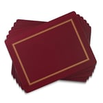 Portmeirion Home & Gifts Pimpernel Classic Burgundy Placemats - Set of 4 (Large), Red