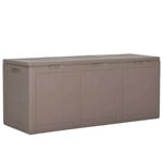 Garden Storage Box 270L Brown PP Rattan Practical Set