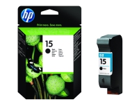 HP 15 - 25 ml - Stor - svart - original - svart - bläckpatron - för Deskjet 38XX Fax 1230 Officejet 5110, 720, 72XX, v30, v40 psc 500, 720, 750, 920, 950