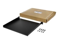 Startech.Com 1U Serverrackhylla - Universell Fribärande Serverhylla Med Rackfäste För 19-Tums Nätverksutrustning I Rack Och Skåp - Kraftigt Stål - Viktkapacitet 20 Kg - 41 Cm Djupt Fack, Svart - Hylla För Rack - Svart - 1U - 16" - För P/N: Cabshelf1