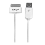StarTech.com 1m (3 ft) Apple 30-pin Dock Connector to USB Cable for iPhone / ...