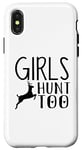 Coque pour iPhone X/XS Hunter Funny - Les filles chassent aussi