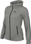 Nike FB8338-063 Sportswear Tech Fleece Windrunner Sweatshirt Women's DK GREY HEATHER/BLACK Size S