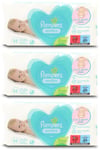 Pampers Sensitive Fragrance Free 52 Baby Wipes | Hypoallergenic X 3