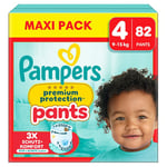 Pampers Premium Protection Pants, storlek 4, 9-15 kg, maxiförpackning (1x 82 blöjor)
