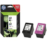 HP 62 Genuine Envy 7640 e-All In One Black & Colour Ink Cartridges