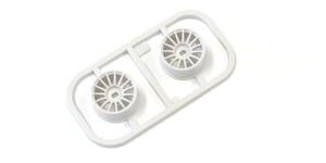 KYOSHO, MINI-Z AWD, WHEELS SET WHITE - WIDE OFFSET 0 (2pcs) MDH100W-W0