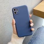 Liquid Silicone Case Designed for iPhone 12, Mini, Pro & Pro Max 5 Colours Premium Silicone, Full Body Protection : 3 Layer Shockproof Phone Cover Case (iPhone 12, Navy)